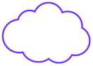 purple outline of a cloud